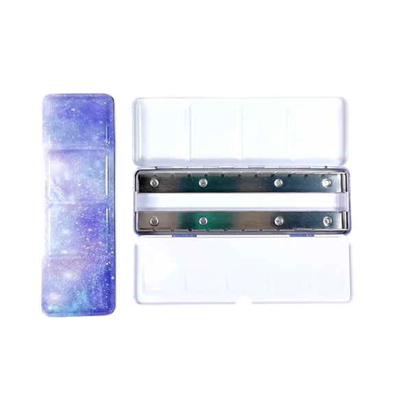 24 Well Metal Paint Tray with Leakproof Lid Watercolor Paint Box Watercolor Paint Case for Acrylics Gouaches Paints
