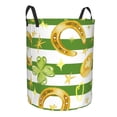 thumbnail image 2 of Easygdp Watercolor St Patrick Day Large Dirty Clothes Hamper, Lightweight Storage Basket, Household Laundry Bag with Handle - Small, 2 of 8