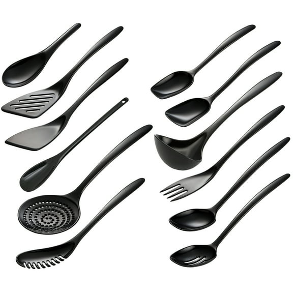 Hutzler Black Melamine Utensils, 12-pc. Set