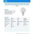 thumbnail image 7 of Feit 3014008 G16.5 E12 Candelabra Filament LED Bulb Daylight - 60W Equivalence - Pack of 2, 7 of 7