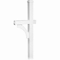 Salsbury Industries 4370WHT Deluxe Post - 1 Sided - In-Ground Mounted - for Roadside Mailbox - White