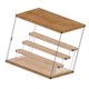 thumbnail image 2 of Caja de almacenamiento para figuras coleccionables, vitrina de acrílico para guardar muñecas, organizador de muñecas a prueba de polvo con puerta y escalera de 4 niveles (32 x 26 x 30 cm), 2 of 12