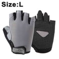 thumbnail image 2 of Guantes de ciclismo para deportes al aire libre, de medio dedo, de malla de verano, transpirables, antideslizantes, con protección solar, 2 of 5