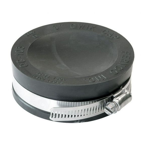 Fernco Schedule 40 3 in. Hub Hub PVC Drain Cap 1 pk