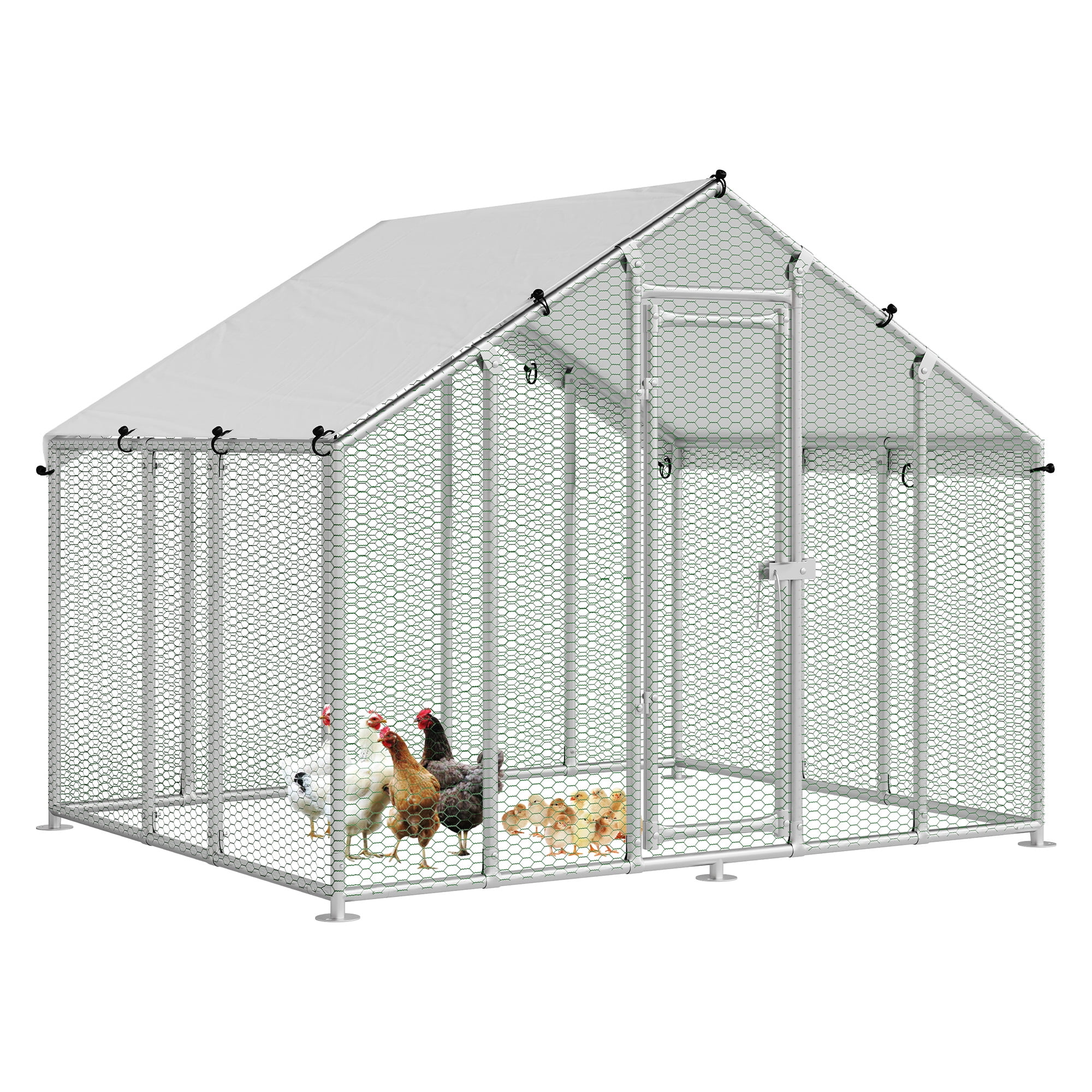 94.5" Large Outdoor Cat Enclosure (Catio) – Walk-In Design with 7 Platforms & 2 Condos