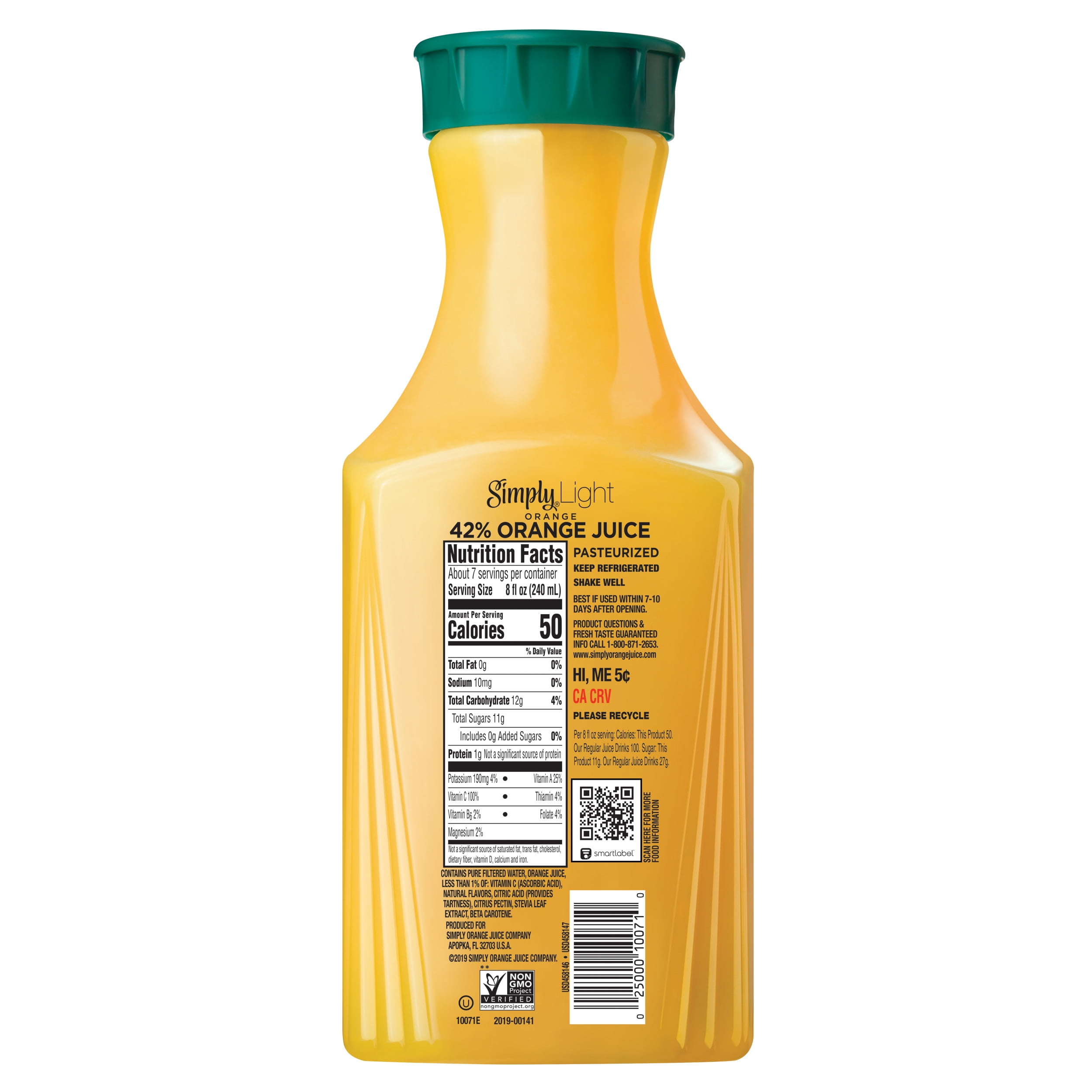 Simply No Pulp Light Orange Juice, fl oz - Walmart.com