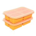 thumbnail image 1 of Cup Silicone Freezing Tray with Lid,2 Pc ,Easy-Release Silicone Freezer Tray,Food Freezer ,Freeze and Store Soup, 1 of 5