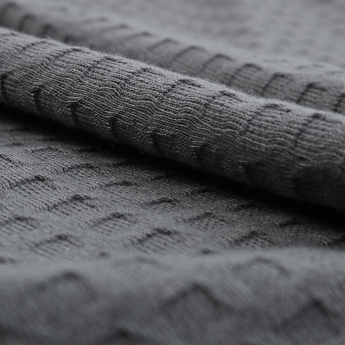 Unique Bargains Women's Bathrode Knee Length Knit Waffle Spa Robe XL Gray