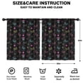 thumbnail image 2 of Blackout Kids Curtains,Neon Controllers Games Icons Black Pattern Childrens Insulated Curtains Set Of 2,Bedroom Essentials,Toddler Room Decor 52"x63", 2 of 5