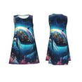 thumbnail image 7 of Naloa Vintage Colorful Patterned Dolphin Print Women's Summer Spring Casual Beach Sundress,Vacation Sleeveless Tank Crewneck Loose Dresses, 7 of 7