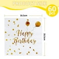 thumbnail image 3 of 60 Pcs Birthday Napkins, Happy Birthday Napkins Dinner Cocktail Disposable Paper Party Napkins for Adults Kids Birthday Party Supplies Decorations, 6.5 Inchwhite, 3 of 7