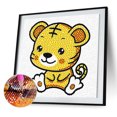 thumbnail image 1 of Cuadros Decorativos Cuadro de arte de cristal redondo completo de animales de dibujos animados de pintura de diamante DIY (DXZ063) DQrwqpou Nuevos Originales, 1 of 9