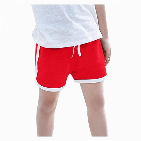 Splozh Girls Cotton Shorts Cute Casual Solid Color Summer Girls Fashion Girls Organic Cotton Shorts Girls Comfort Wear Shorts,Red,0-6 Months