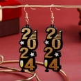 thumbnail image 2 of QQTDFG Acrylic "2024" Numbers Earrings New Year Gift Women Jewelry Banquet Earrings-B, 2 of 9
