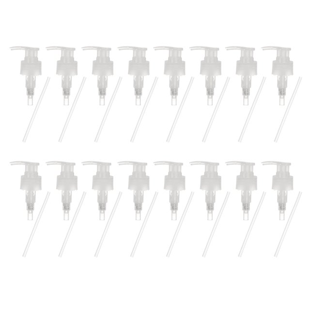 16 Piezas Cabezas de bomba dispensadora de jabón Reemplazo de bombas superiores para botellas de loción y champú de tamaño de cuello estándar 24/421, Transparente