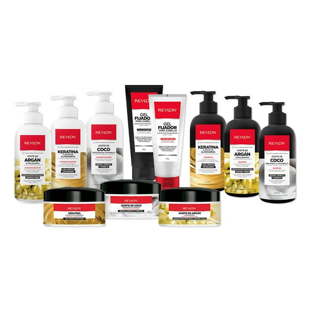 Set 3 Acondicionadores 3 Shampoos 3 Mascarillas y 2 Geles capilares Revlon