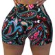 thumbnail image 2 of Fotbe Paisley Shorts Sin Costuras – Shorts Deportivos de Cintura Alta para Mujer, Elásticos para Gimnasio, Yoga, Running o Ciclismo-Large, 2 of 8