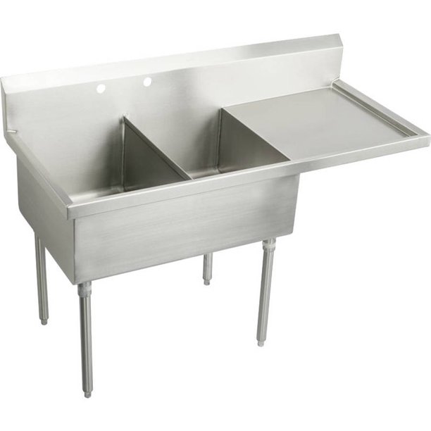 Elkay WNSF8236ROF4 Commercial Weldbilt Scullery Sink with 4 Faucet