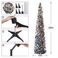 thumbnail image 6 of Shiny Collapsible Christmas Tree, Sequin Red Indoor, 5', 6 of 9