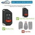 thumbnail image 2 of Premium Black and Gold Protective Key Fob Case with Soft TPU Shell and Leather Strap Compatible with Jeep Wrangler JL JLU Rubicon Gladiator JT Sahara Flip Remote Key Cover, 2 of 6