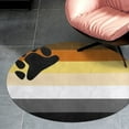 thumbnail image 4 of Bear Brotherhood Pride Flag Round Carpet Circle Rug Outdoor Patio Area Rug Washable Large Area Rugs Hallway Room Decor Fitness Mats, 4 of 8