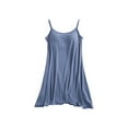 thumbnail image 4 of DJskiyers Womens Built in Bra Camisole Crew Neck Nightgown Spaghetti Straps Tank Dress Sleeveless Chemise Trendy Night Dress, 4 of 6