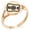 Rose Gold, variant on Stainless Steel Obata Samurai Crest Minimalist Oval Top Polished Statement Signet Ring