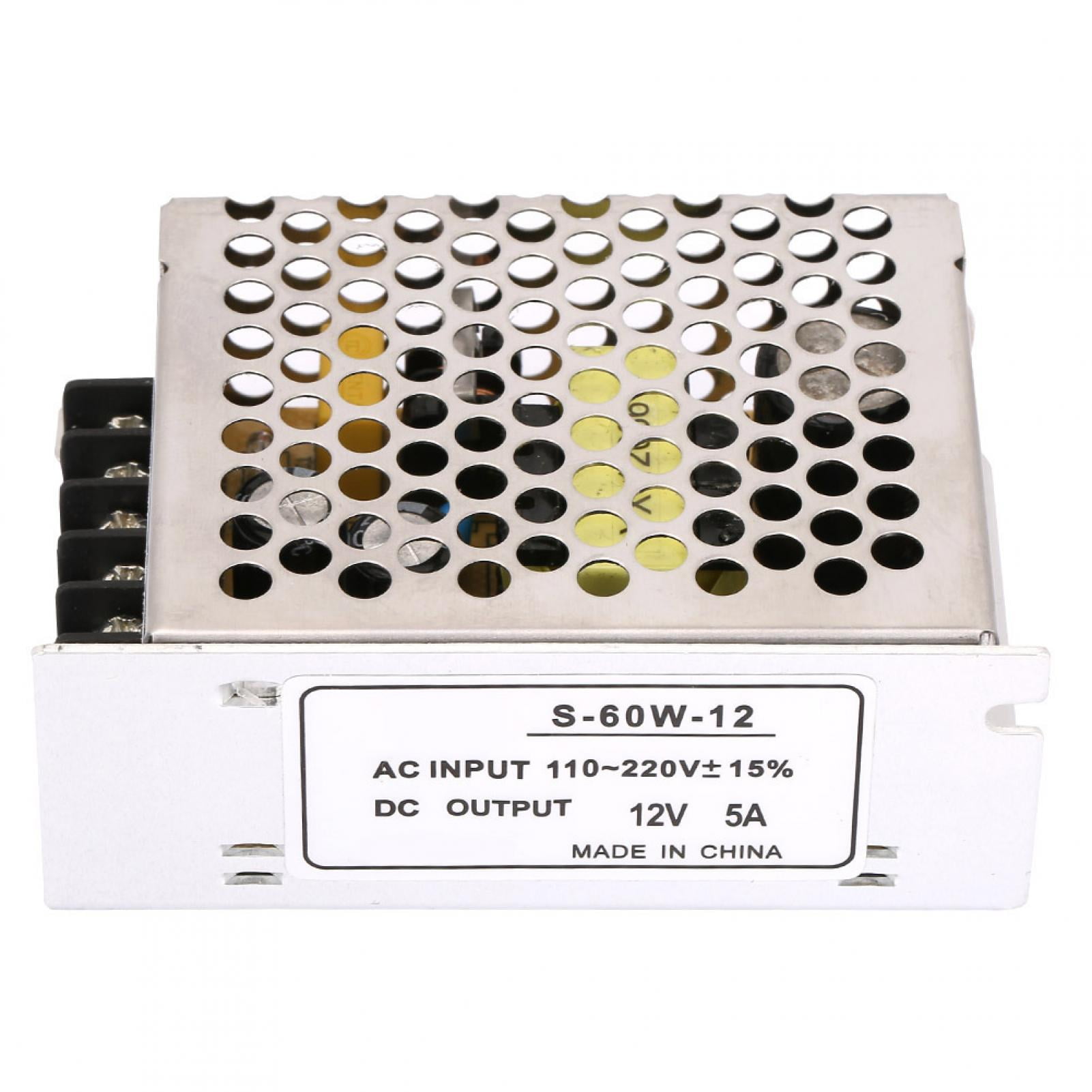 Details about   AC 110/220V To DC 12V 5A 60W Volt Transformer Switch Power Supply Converter 