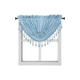 thumbnail image 3 of R64 Set of 2 Panels & 3 Matching Waterfall Valances Slate color 100% Privacy Blackout Window Curtain for Bedroom Home Décor, 3 of 3