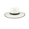thumbnail image 2 of Jessica Simpson Women's Wide Brim Straw Fedora Beach Hat, 2 of 6