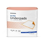 McKesson Brand Underpad McKesson Ultra 30 X 30 Inch Disposable Fluff / Polymer Heavy Absorbency Bag of 10