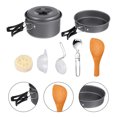 thumbnail image 1 of Homoyoyo Ustensiles de Cuisine de Camping 1 Ensemble de Casseroles Rondes Noires pour Randonnée, 1 of 7