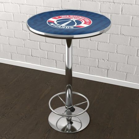 Washington Wizards NBA City Chrome Pub Table - Red, Navy Blue, Silver, White