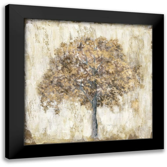 Tava Studios 12x12 Black Modern Framed Museum Art Print Titled - Venetian Gold