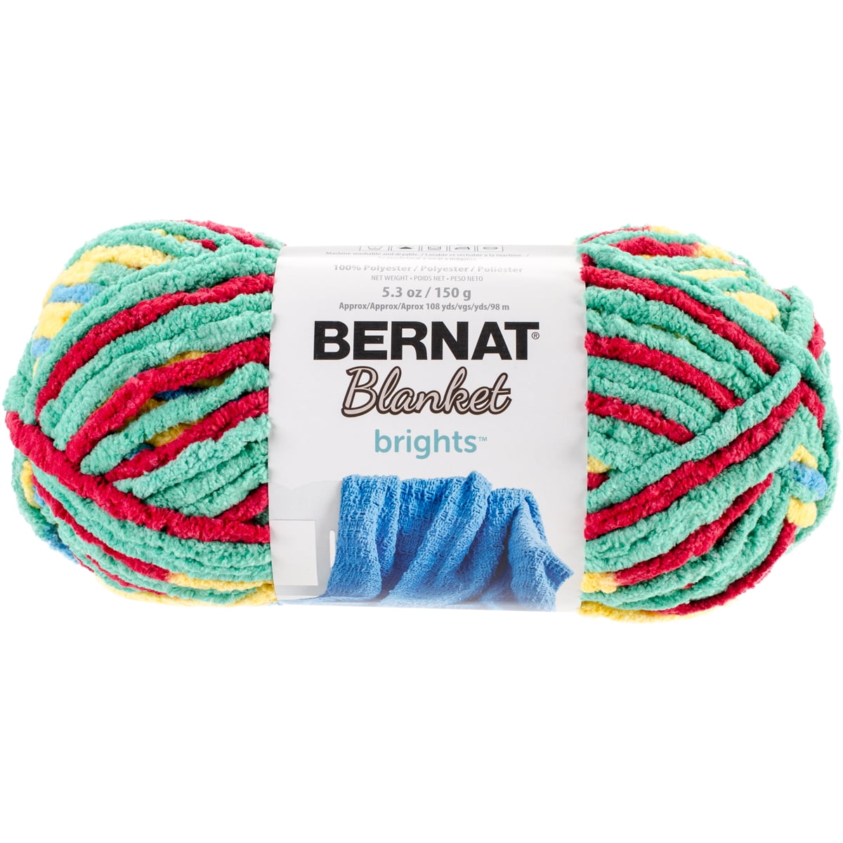 Bernat Blanket Brights YarnRainbow Shine Variegated