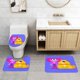 thumbnail image 2 of Maddie + Triggs Juego de 3 alfombras de baño de coral fleece: tapete de baño + alfombra de inodoro en forma de U + funda de tapa de inodoro en forma de O, 2 of 6