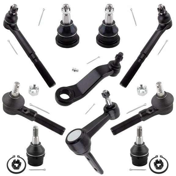 BOXI 10pc Front Ball Joints Tie Rods Idler Arm Pitman Arm Kit Fit for Dodge Ram 1500 1997 1998 1999 Fit 2WD/RWD Only / K7271 K7206 K7239 K7217 ES3171 ES3172
