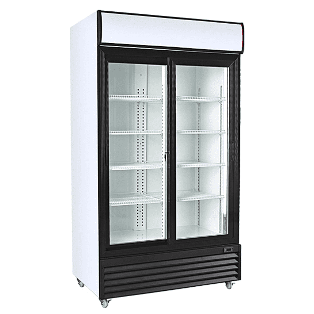 Sliding Double Glass Door Display Cooler 35 Cu. Ft.