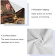 thumbnail image 4 of 3 Piece Bath Towels Set, Super Soft Absorbent Vintage Music Rose Towels for Bathroom Gym Spa Hotel Decor Wash cloth, 4 of 7