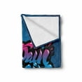 thumbnail image 2 of Fitness Soft Flannel Fleece Throw Blanket, No Pain No Gain Words Graffiti Style Typography Gym Training, Cozy Plush for Indoor and Outdoor Use, 50" x 70", Blue Pink Pale Blue, by Ambesonne, 2 of 6