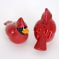 thumbnail image 5 of TAG Salt and Pepper Shakers, Vibrant Red Cardinal Festive Decorative Bird Shaped Food Seasoning Set, Hand Painted Earthenware, 5 of 7
