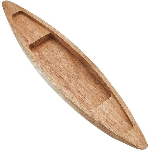 Unfinished Wooden Boat Craft Wood Boat Model Mini Nautical Fishing Sailboat Burly Wood Canoe Craft Project Desktop Ocean Landscape Ornament for Centerpiece Home Office DIY Project Supply BurlyWood