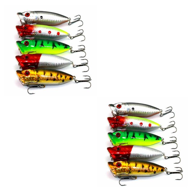 Soidarity Señuelos oscilantes de pesca de agua dulce cebo de plástico ABS Crankbait aparejos de pesca al aire libre aparejos de pesca Type2 NO2 Soidarity CBP112195