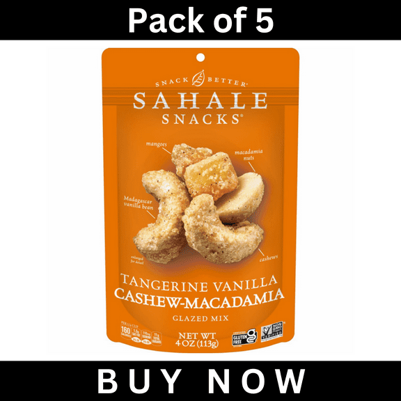 Sahale Snacks Nut Mix, Tangerine Vanilla Cashews, 4 oz (Pack of 5)