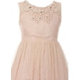 thumbnail image 2 of Big Girl Lace Flower Girl Dress Decorated 3D Flower Neckline Mint 10 CC 5036, 2 of 4