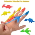 thumbnail image 3 of Fun Catapult Dinosaur Colorful Finger Launch Small TPR Dinosaur Decompression Dinosaur Toy, 3 of 8