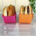 thumbnail image 5 of nipocaio 1 Pcs Non-contact Silicone Burger Holder Anti-fall Cookware Fixed Box, Rose Red, 5 of 5