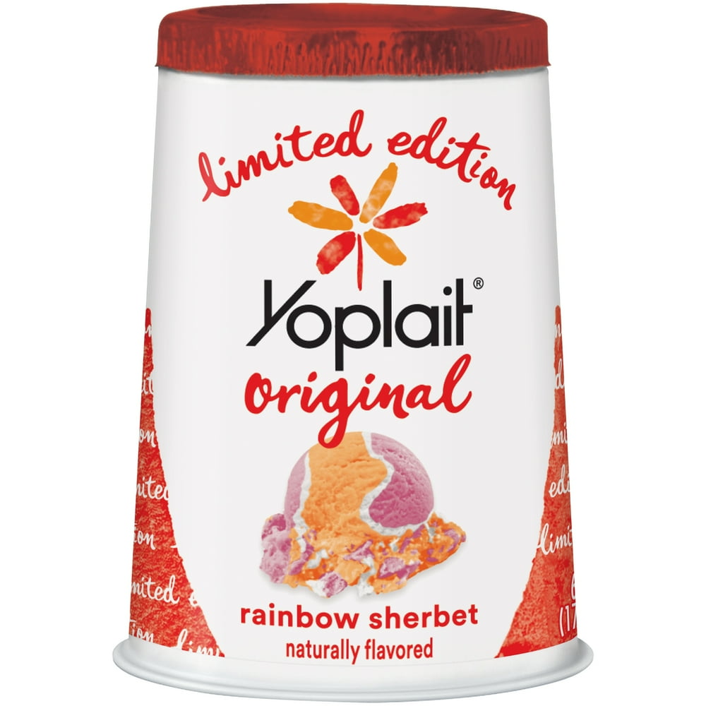 Yoplait® Original Limited Edition Rainbow Sherbet Flavored Low Fat Yogurt 6 oz. Cup Walmart