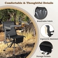 thumbnail image 6 of Topcobe 360° Swivel Portable Hunting Chair with Adjustable Legs and Armrests, Outdoor Furniture-Black, 6 of 7
