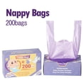 thumbnail image 3 of Disposables Diaper Bags,Diaper Sacks, Handle,Diaper Disposal or Pet Waste Bags, Powder Faint Scented, 3 of 10